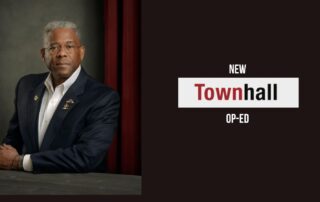 Photo of Allen West; Townhall opinion piece sized for Twitter